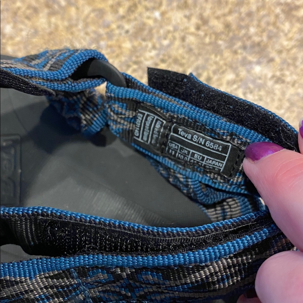 Teva Blue Black Gray Water Hiking Sport Sandals US Size 11 - Picture 9 of 17